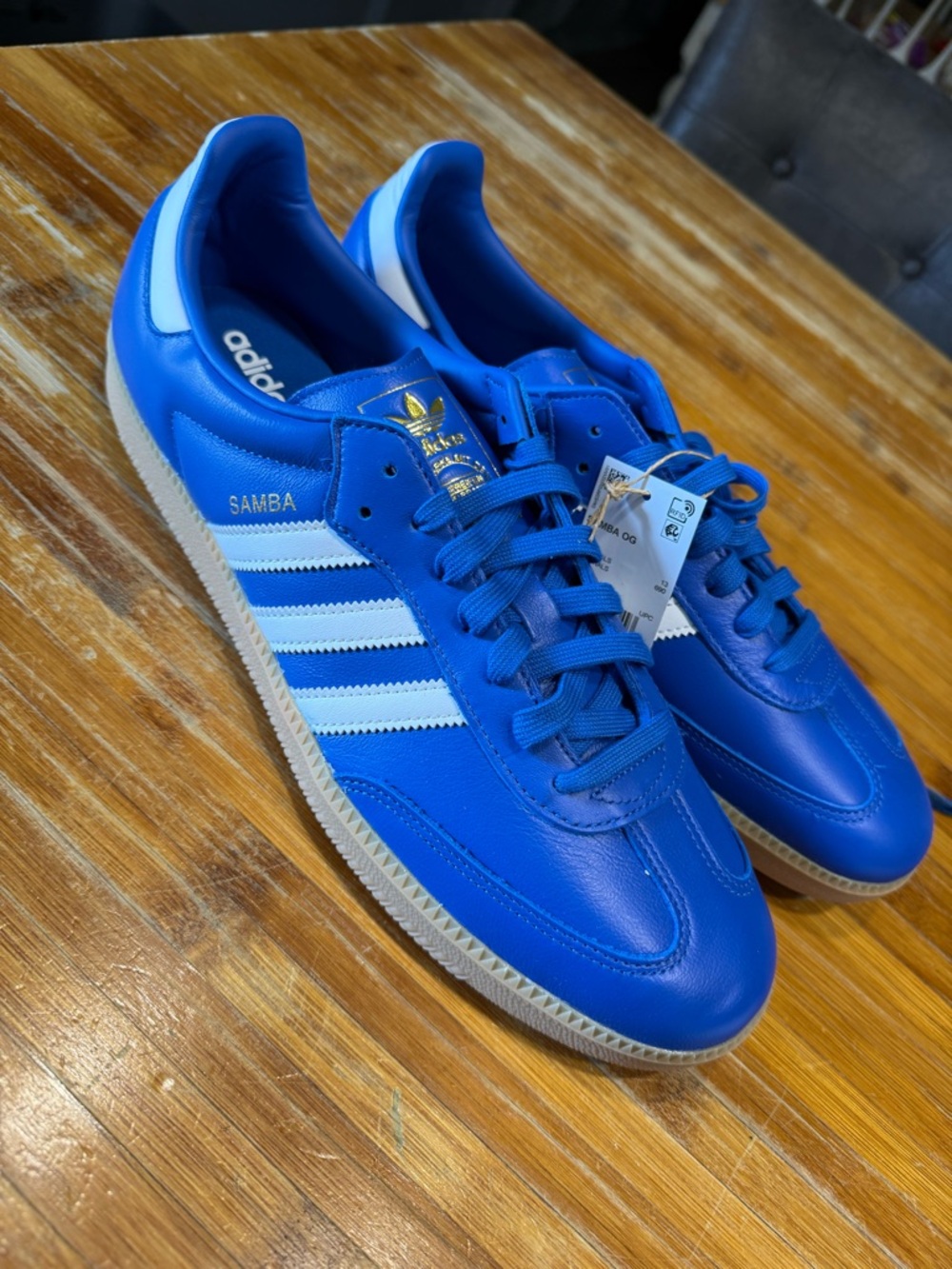adidas Samba Sneakers in Blue and White